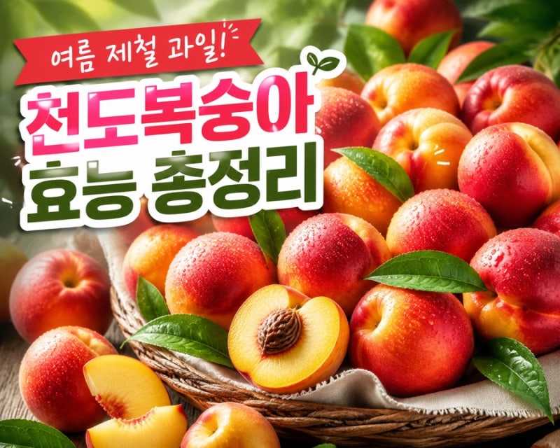 천도복숭아효능 총정리! 영양성분, 칼로리, 부작용, 먹는법까지