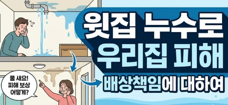 윗집 누수로 우리집 피해, 내 일상생활배상책임보험으로 보상되나요?
