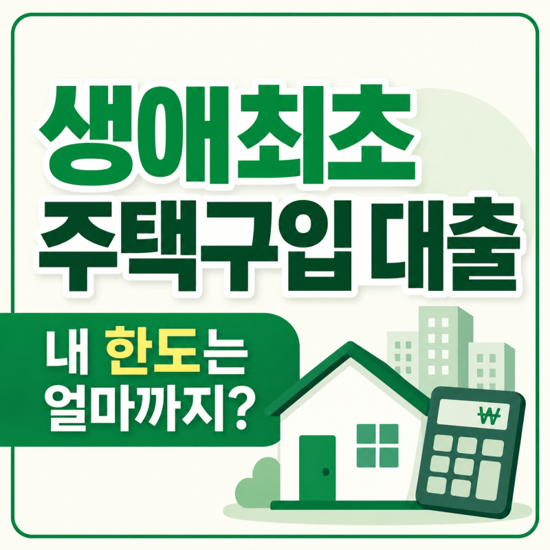 생애최초 주택구입 대출, 내 한도는 얼마까지 나올까
