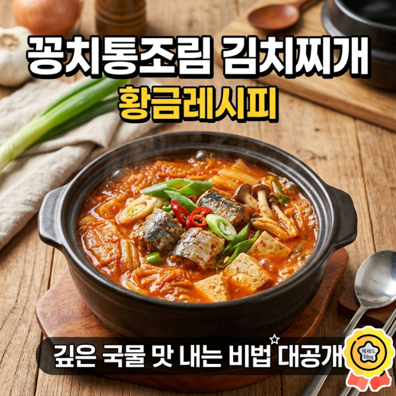 꽁치통조림 김치찌개 황금레시피/ 깊은 국물 맛 내는 비법 대공개