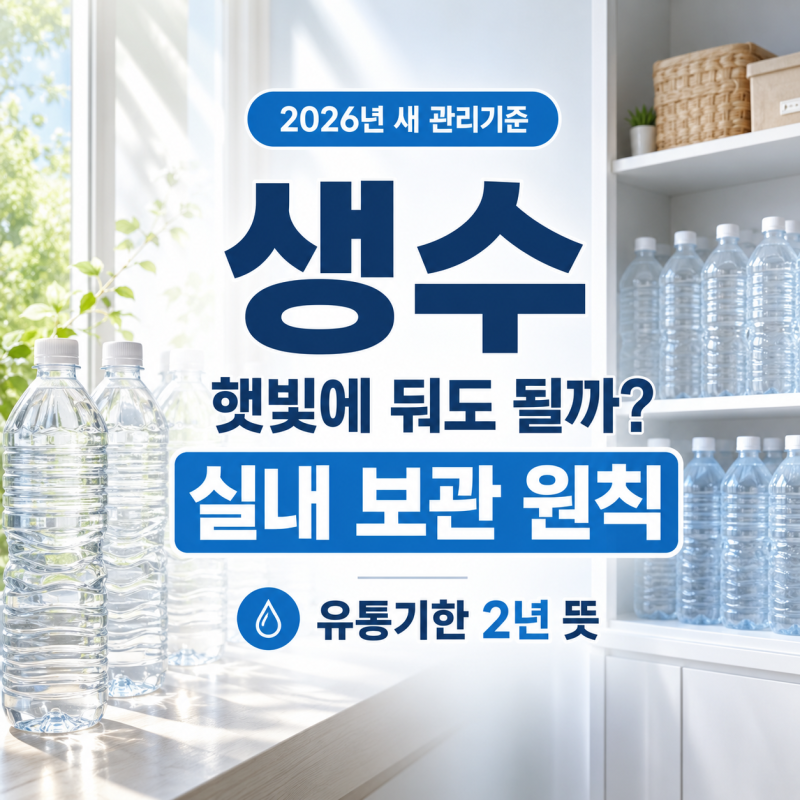 생수 햇빛에 둬도 될까?｜실내 보관 원칙·유통기한 2년 뜻