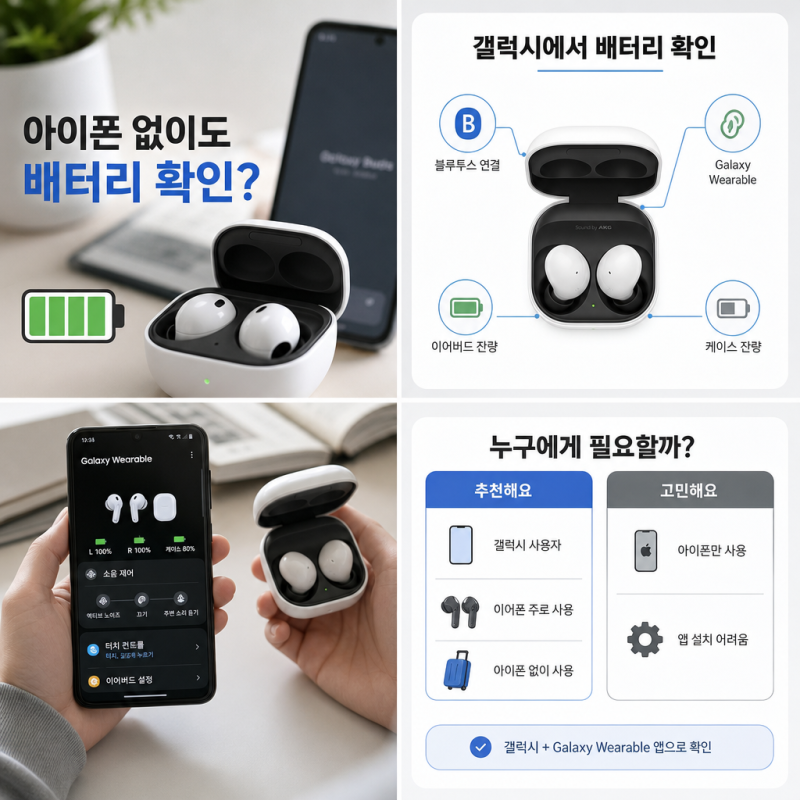 갤럭시 에어팟 배터리 확인, 아이폰 없이도 볼 수 있을까?