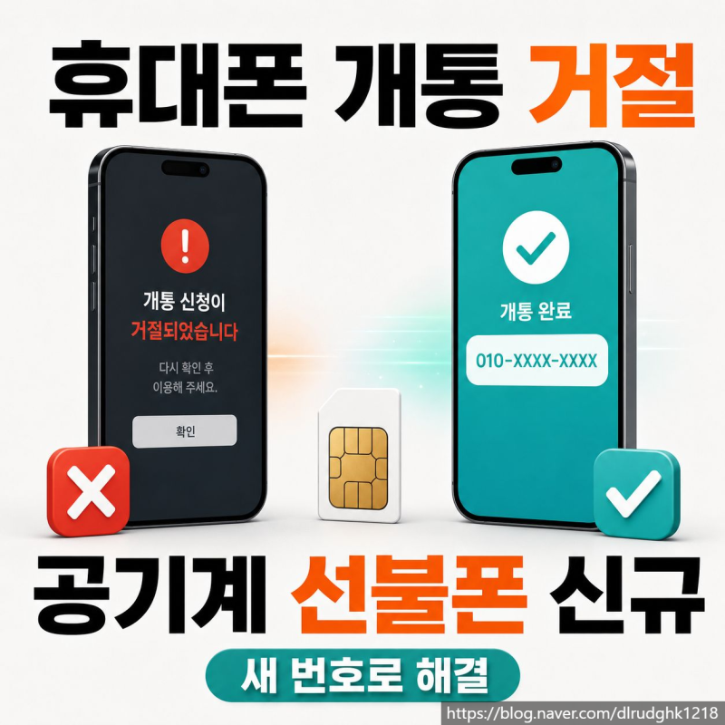 휴대폰 개통 거절 공기계로 선불폰 신규 개통하는 방법