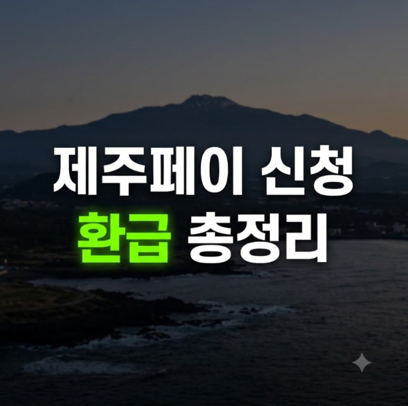 제주페이 신청 환급 총정리, 탐나는전 발급부터 포인트 적립까지