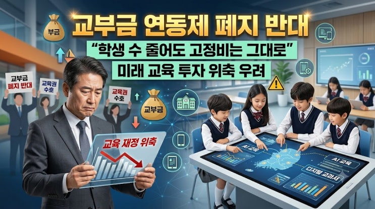 "학생 수 줄어도 학교 유지비는 그대로"… 교육계, <b>교부금</b> 연동제 폐....