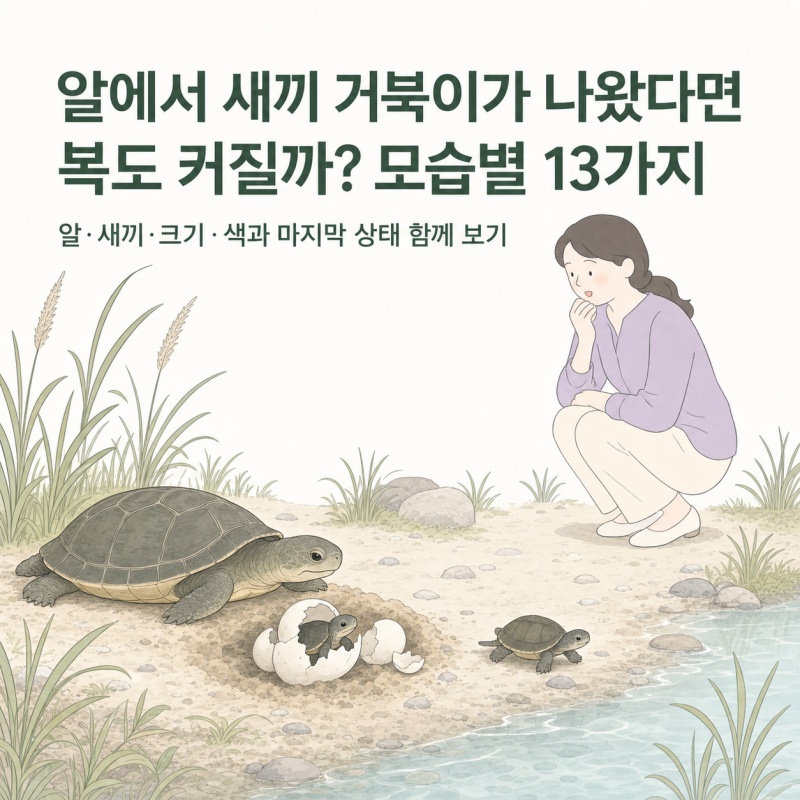 거북이 꿈해몽 | 알에서 새끼가 나왔다면 복도 커질까? 모습별 해몽 13가지