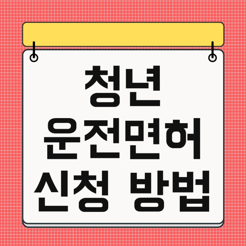 청년 운전면허 신청 방법 및 대구 지원 지원금 놓치지 마세요