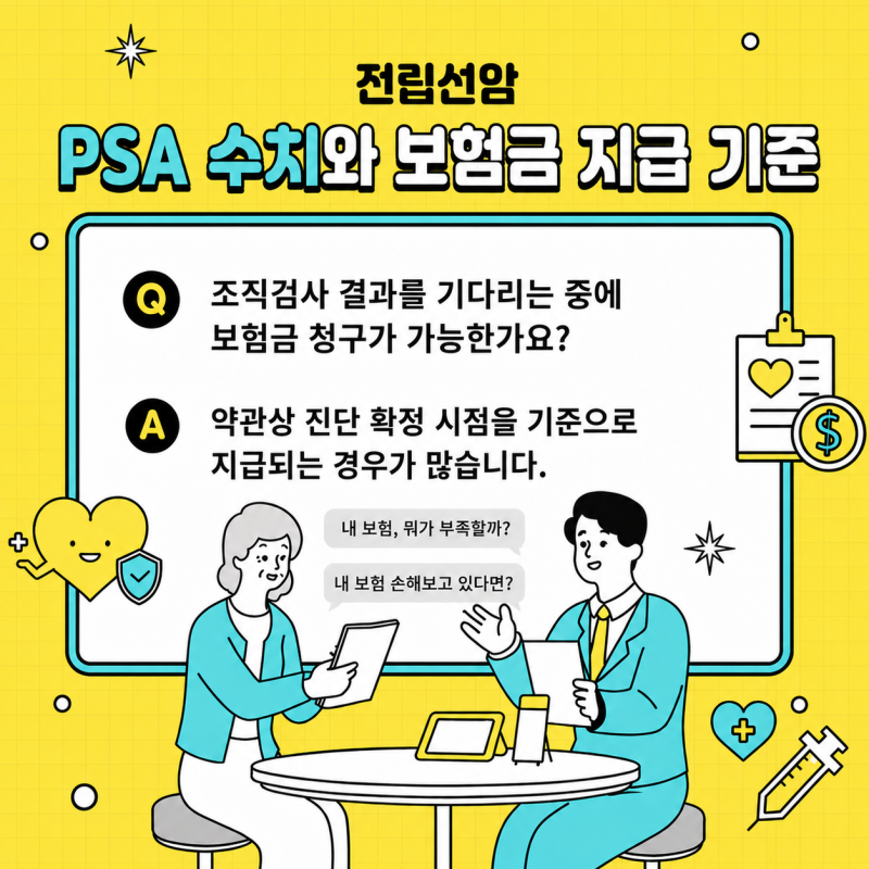 전립선암 PSA 수치 보험금 지급 기준