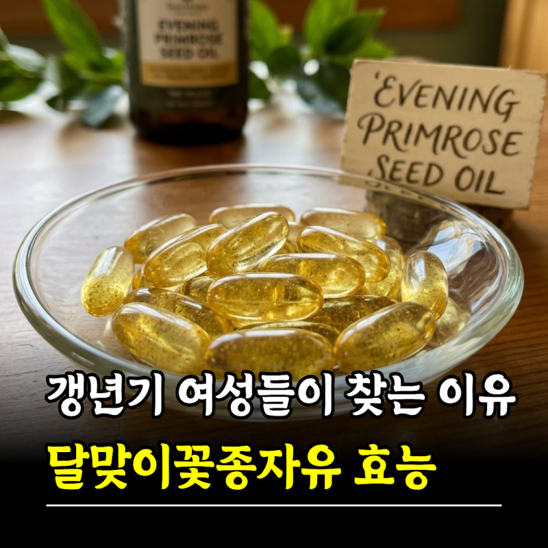 갱년기 여성들이 찾는 이유, 달맞이꽃종자유 효능 부작용