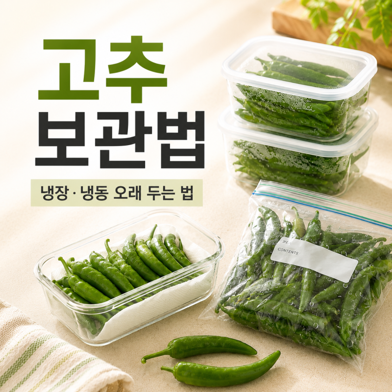 고추 보관법, 청양고추 냉장·냉동 오래 보관하는 방법