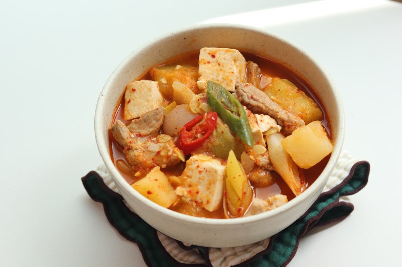 제철 둥근 호박 요리 돼지고기 호박 찌개 레시피
