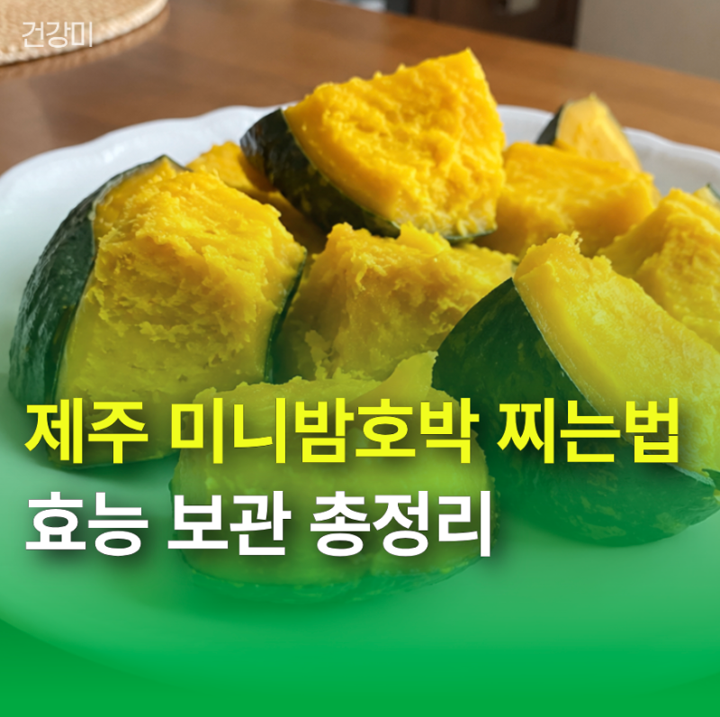 제주 미니밤호박 요리 찌는법 "물 없이 약 5분이면 포슬포슬 달콤해요" 효능 보관 총정리