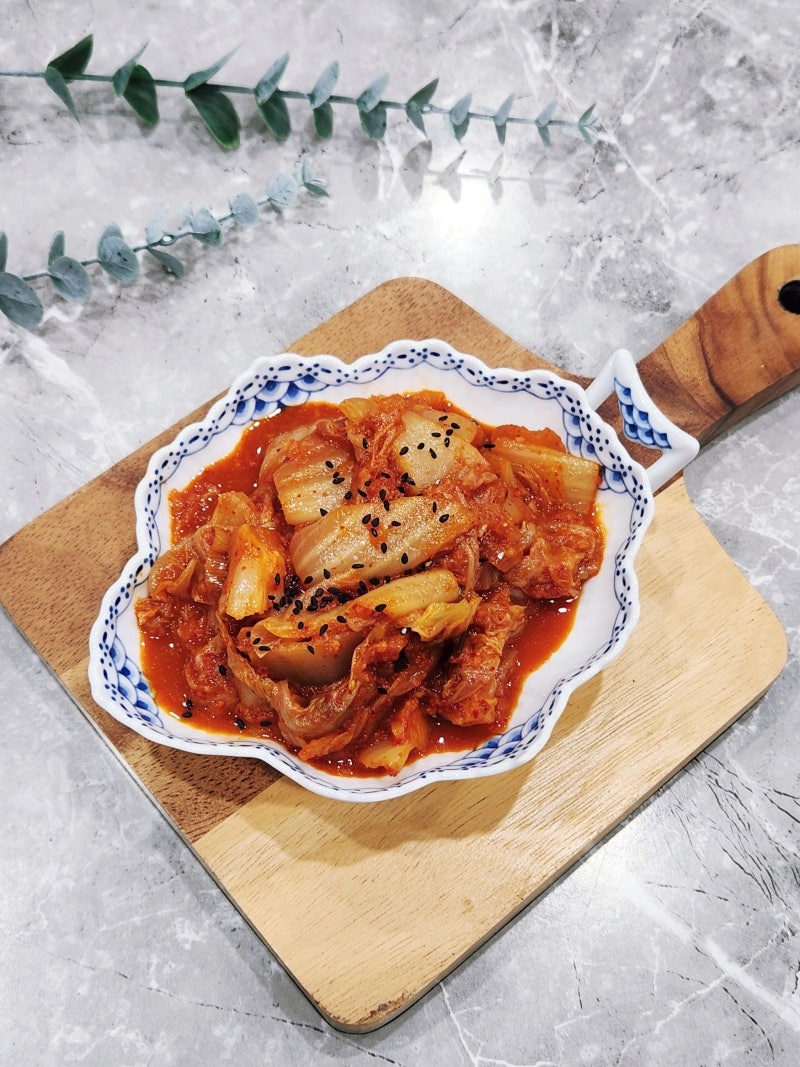 한고은 김치볶음 레시피 기름에 볶지 않아요! 볶음김치