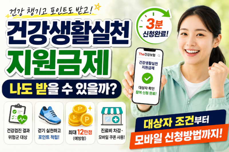 [내궁내찾] 나도 받을 수 있을까? 건강생활실천지원금 대상자 확인 및 모바일 신청방법