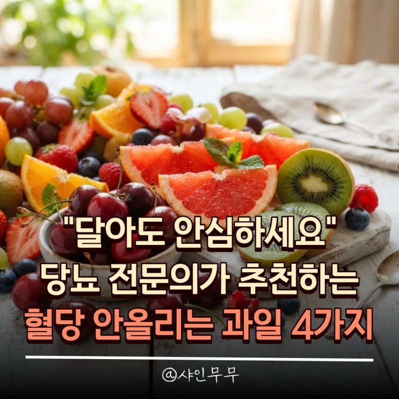 "달아도 안심하세요" 당뇨 전문의가 추천하는 혈당 안 올리는 과일 4가지
