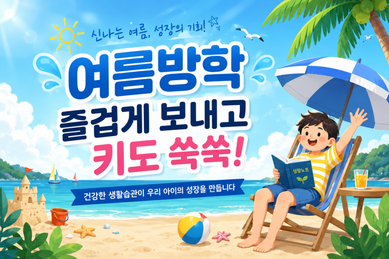 대전 양한방 우리 아이 키 성장, 여름방학이 중요한 이유｜성장판검사와 맞춤 성장치료