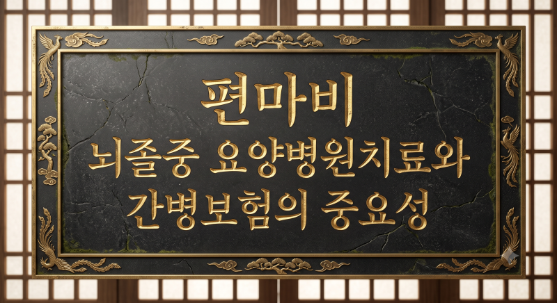 편마비 뇌졸중 요양병원치료와 간병보험의 중요성
