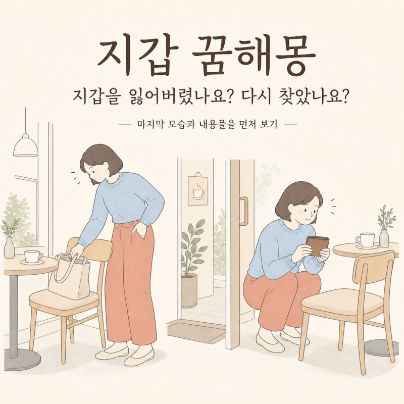 지갑 꿈해몽 | 지갑을 잃어버렸나요? 다시 찾았나요? 상황별 풀이
