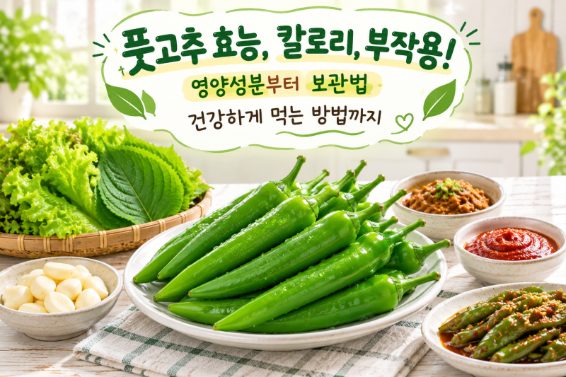 풋고추 효능, 칼로리, 부작용! 영양성분부터 보관법 건 강하게 먹는 방법까지