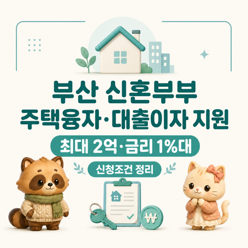 부산 신혼부부 전세대출 이자지원 | 금리 1%대! 신청 전 2026년 조건 및 혜택 정리