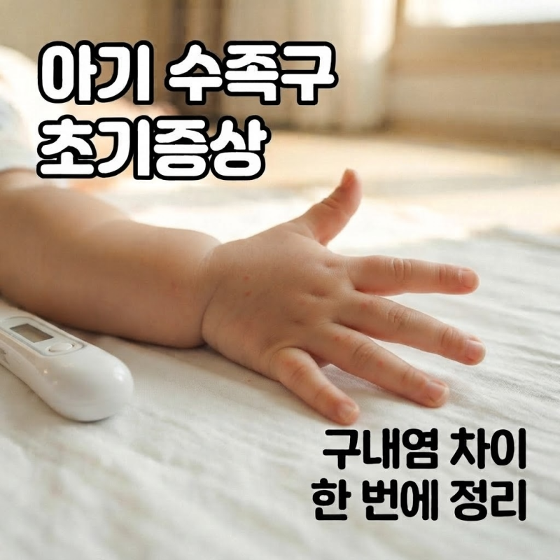 아기 수족구 초기증상, 구내염 차이 소아과에서 직접 들었어요
