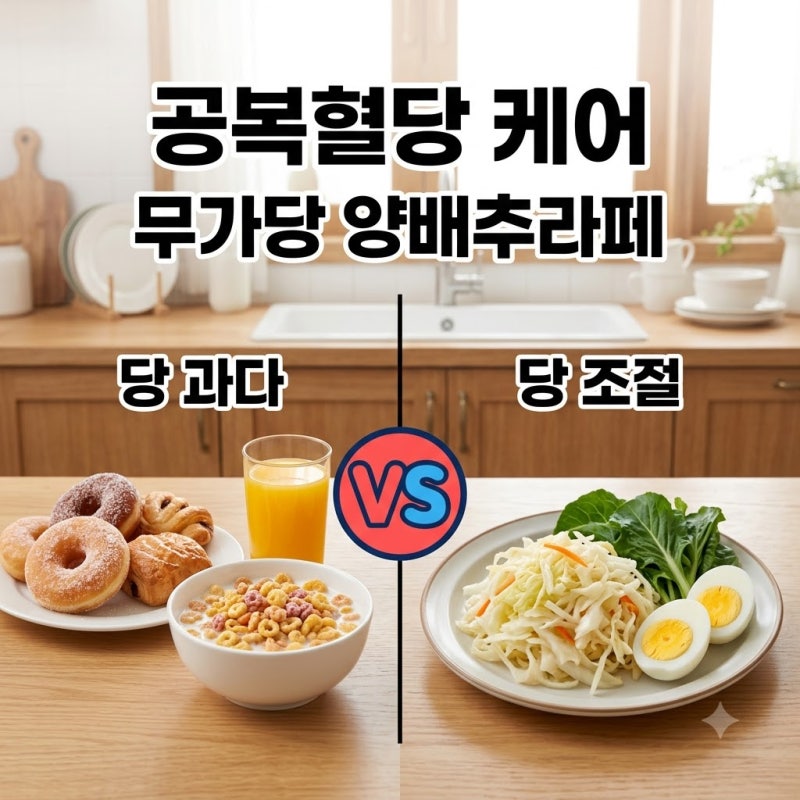 식초 절임 양배추 라페 비율 공복 혈당 지연 무가당 레시피