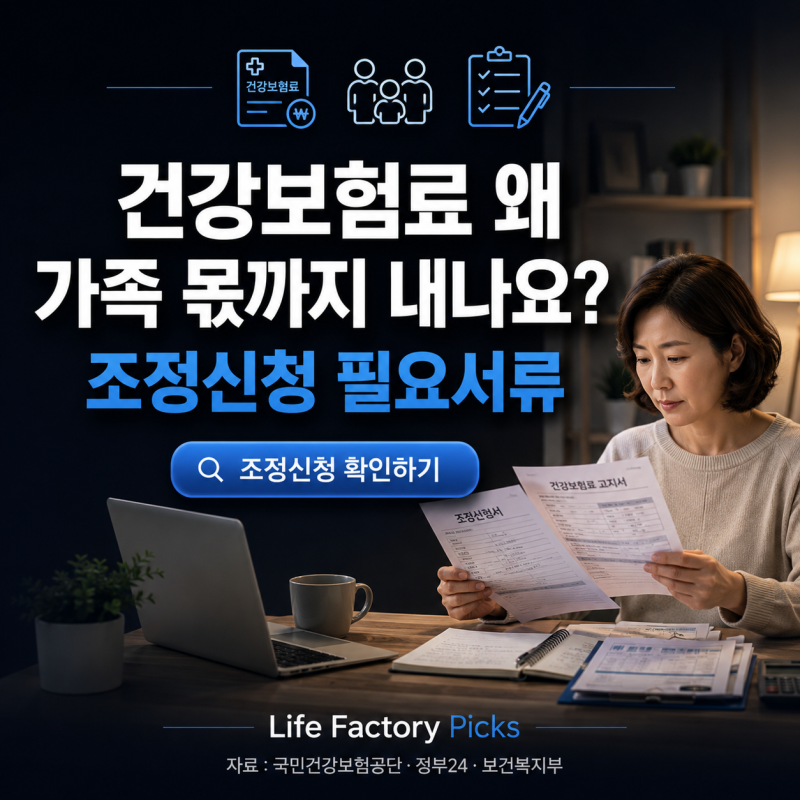 건강보험료 왜 가족 몫까지 내나요? | 조정신청 필요서류