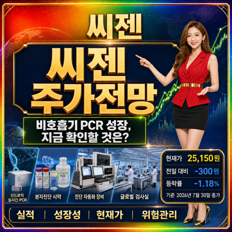 씨젠 주가전망, 비호흡기 PCR 성장과 흑자전환,실적 회복은 계속 이어질까?[2026년 하반기]