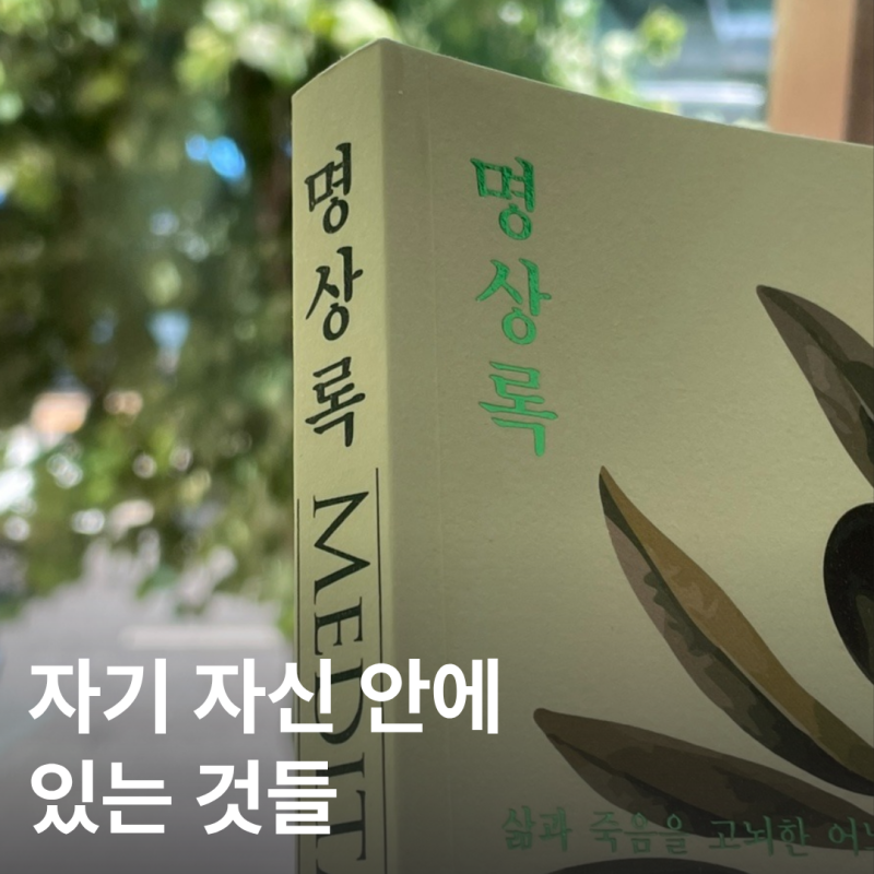 <명상록>에서 배운 것들.. (배우 문가영 인생책)