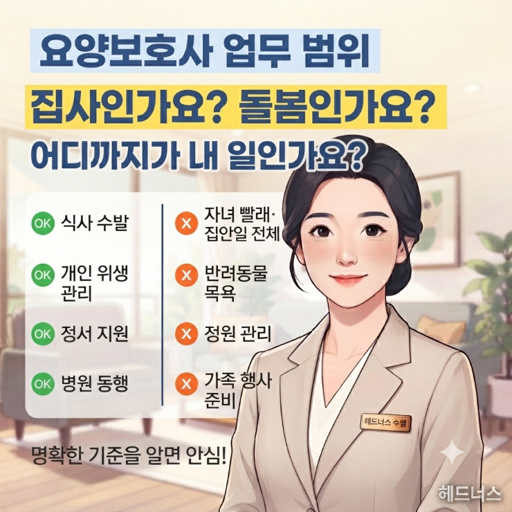 사람 돌보러 갔는데 집사처럼? 요양보호사 업무 범위, 어디까지가 내 일인가요?