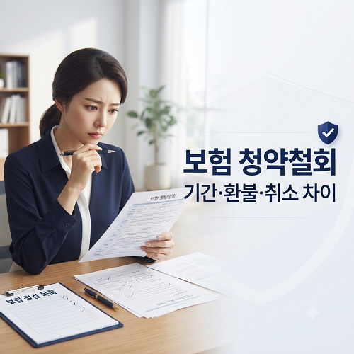 보험 청약철회 가능 기간과 환불 방법, 계약취소 해지 차이