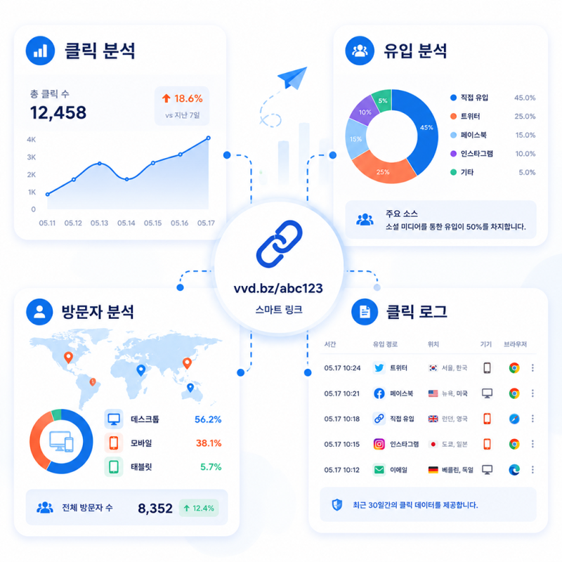 URL 단축 링크, 클릭 수만 보지 마세요! 방문자 분석까지 한 번에