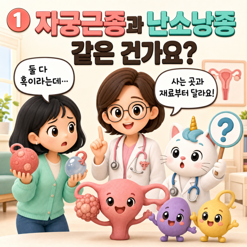 자궁근종 vs 난소낭종이름은 비슷하지만 전혀 다른 병입니다!