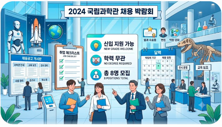 2026년 제3차 국립대구과학관 직원 채용! 학력무관·신입 지원 가능, 총 8명 모집(~8월 14일)