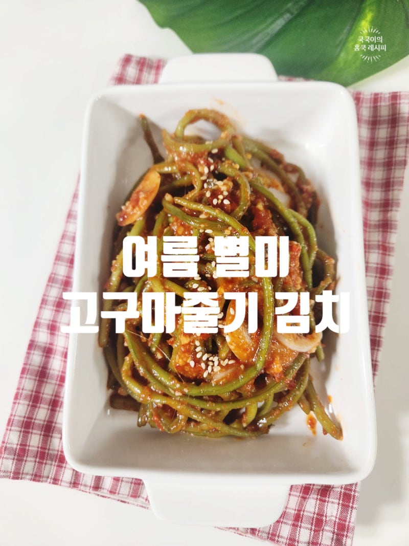 고구마줄기 김치 만드는법 전라도식 고구마줄기 요리 아삭한 여름김치 레시피