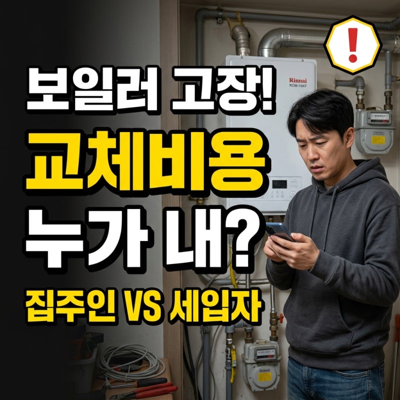 전세 보일러 교체비용, 집주인과 세입자 중 누가 부담해야 할까