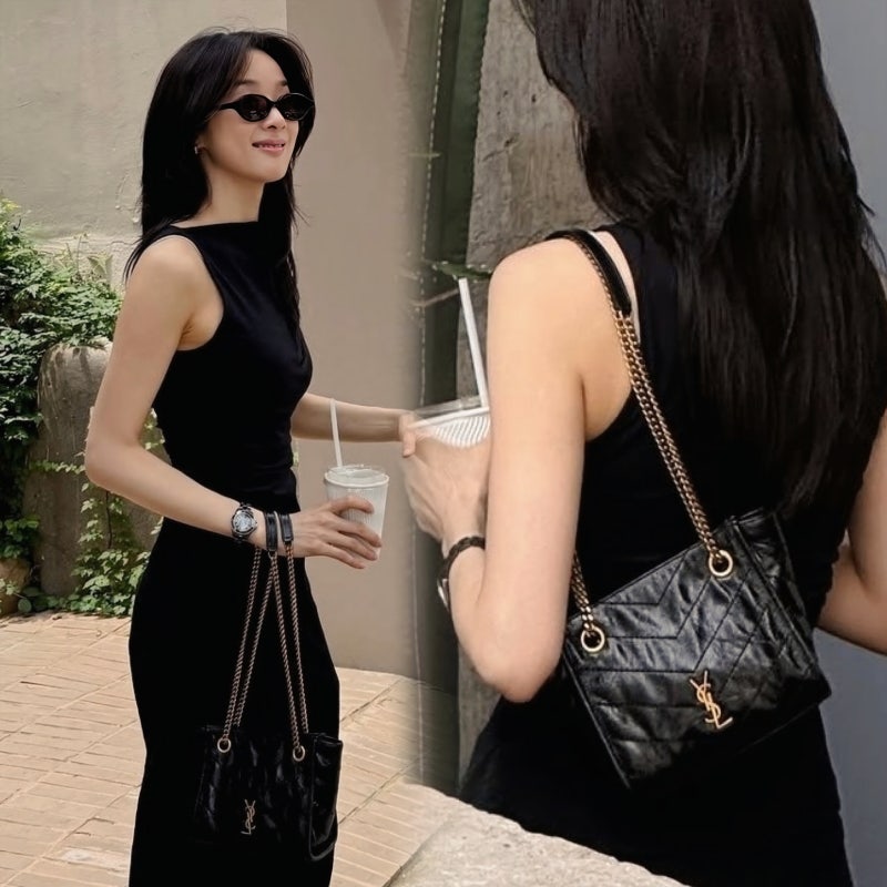 이청아 연예인 가방 정체는? 미니멀룩 살린 생로랑 가방, 알고 보니 200만원대!!
