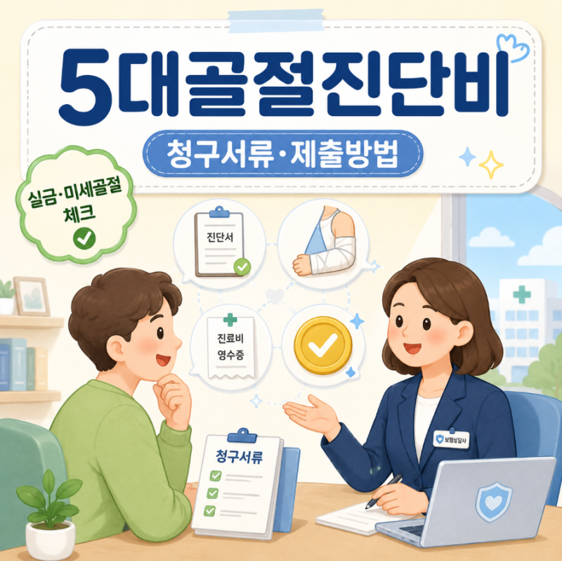 5대골절진단비 청구서류 제출방법, 실금부터 미세골절까지 한번에