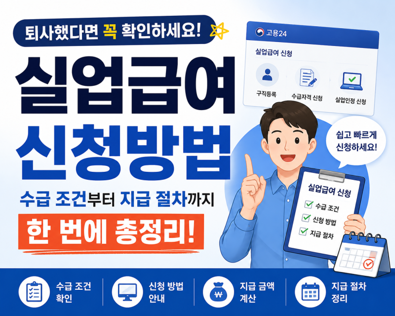 실업급여 신청방법, 퇴사했다면 꼭 확인해야 하는 수급 조건 총정리