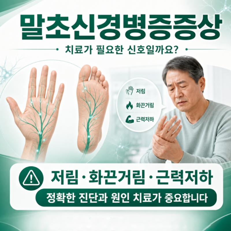 말초신경병증증상, 치료가 필요한 신호일까요? 원인부터 검사·치료까지