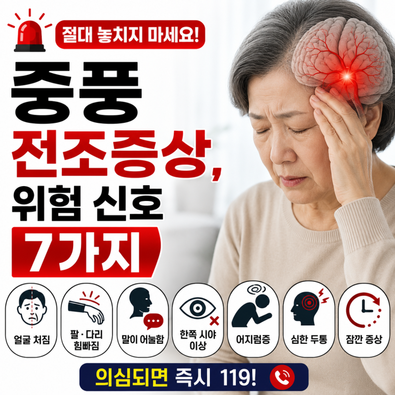 중풍 전조증상, 절대 놓치면 안 되는 위험 신호 7가지
