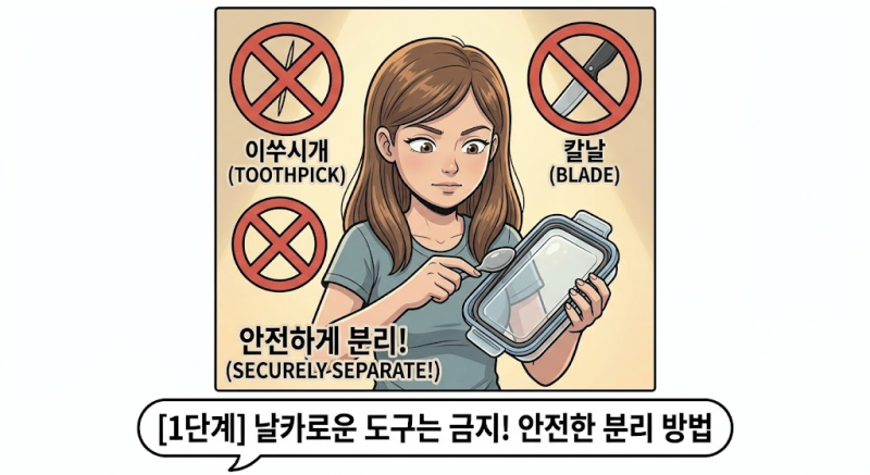 여름철 밀폐용기 고무패킹 곰팡이와 잡내 없애는 과탄산소다 세척 비율