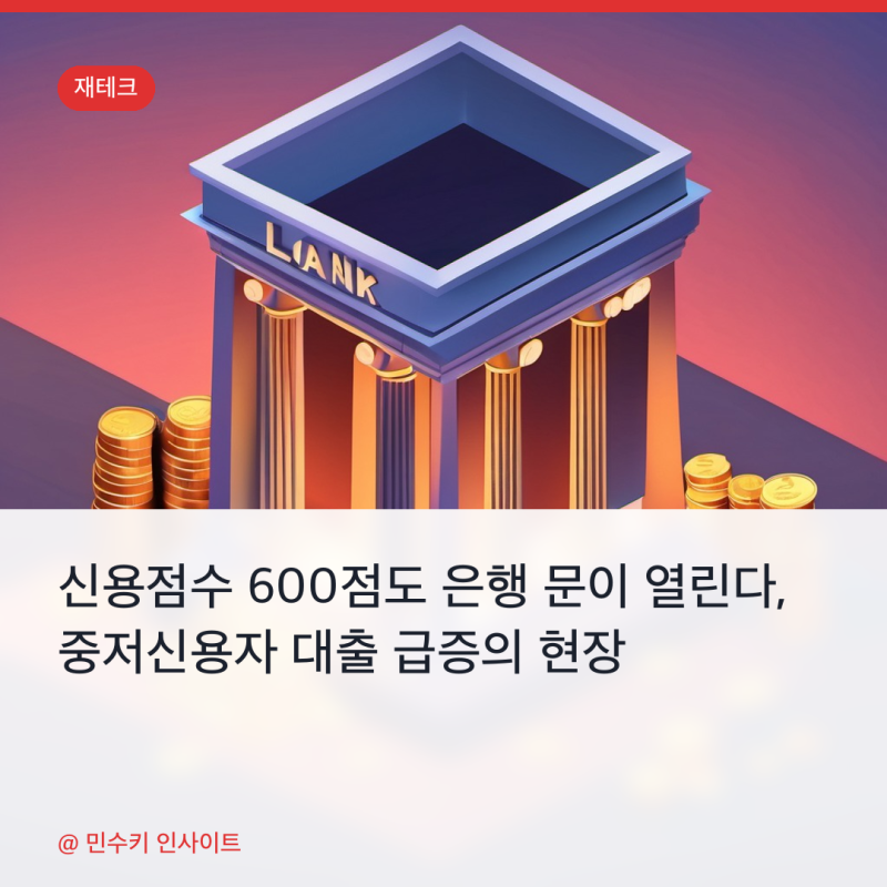 신용점수 600점도 은행 문이 열린다, 중저신용자 대출 급증의 현장