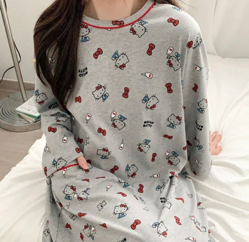 헬로키티 잠옷 추천  산리오 잠옷·임산부 잠옷·홈웨어 찾는다면 멜팅라운지 순면 파자마 후....