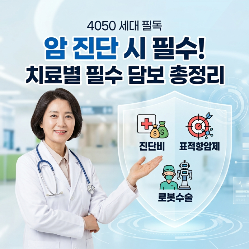 암 진단 시 반드시 챙겨야 할 암보험 담보 종류와 치료별 보장 총정리 (4050 필독)