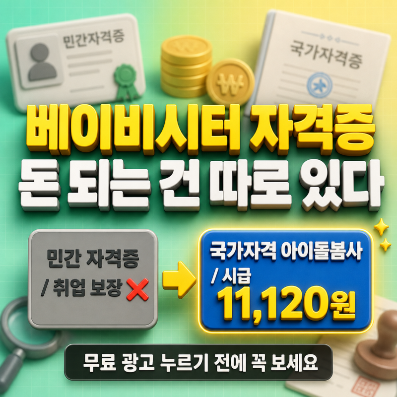 베이비시터 자격증 취업 급여 정리, 따기 전에 이것부터 보세요
