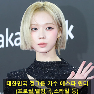 대한민국 걸그룹 가수 에스파 윈터(프로필,앨범,곡,스타일 등)