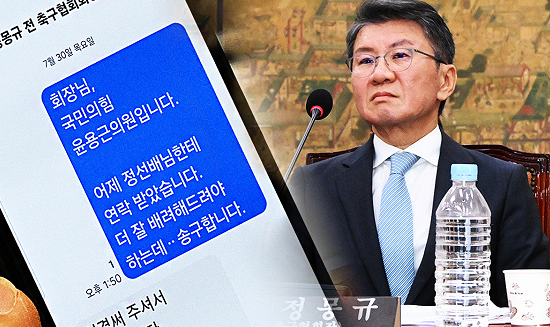 “회장님, 송구합니다”…청문회 뒤흔든 정몽규 문자 한 통의 진실