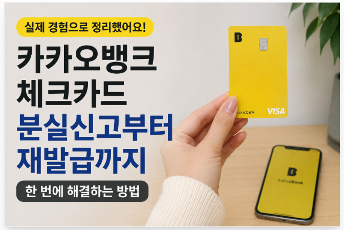 카카오뱅크 체크카드 분실신고부터 재발급까지 한 번에