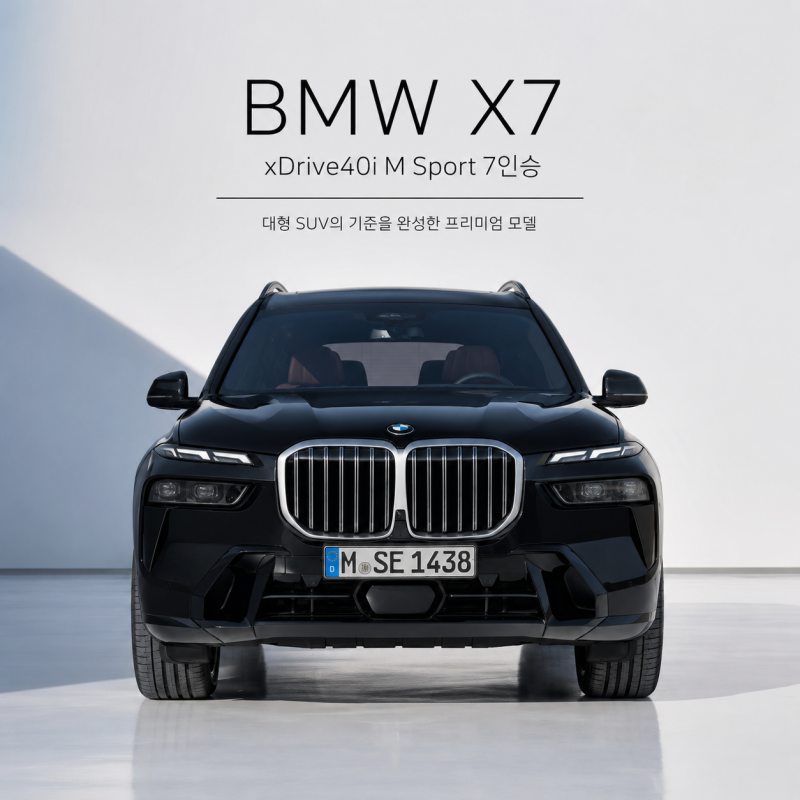 BMW X7 xDrive40i M Sport 7인승, 프리미엄 대형 SUV의 기준을 완성한 BMW X7